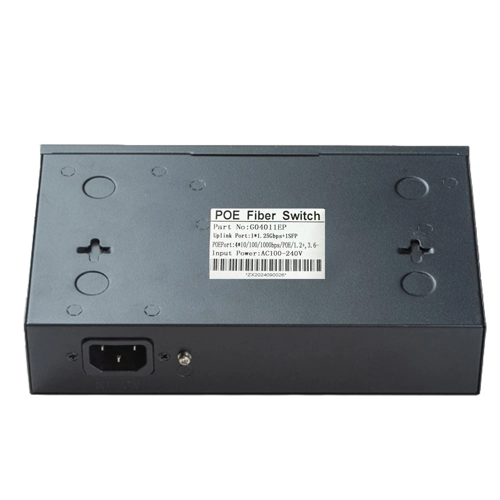 4Port Gigable POE Network Switch 100Mbps Uplink SFP Plug and Play Camera Spliter