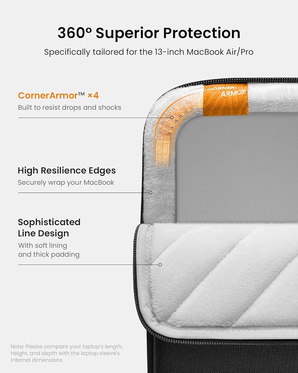 360° Protection Laptop Sleeve for 13-Inch Devices – Eco-Friendly Design