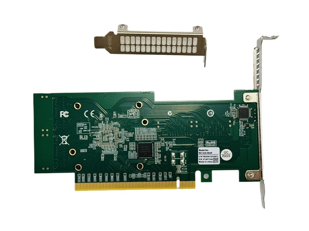 PLX8749 Expansion Card 4*SFF-8654 8I PCI-E X16 + 4*Baseplate 4*Cable X8X8X8X8