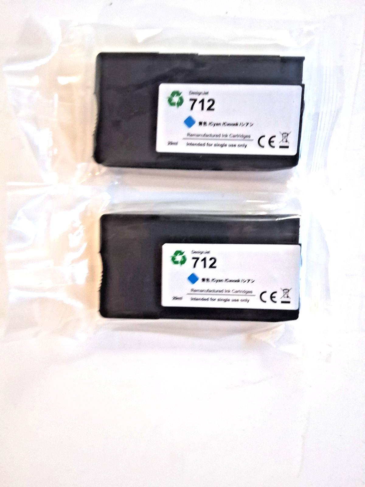 2 Pack Compatible HP 80-ML 712 Black Ink Cartridges DesignJet T210 T230 T250