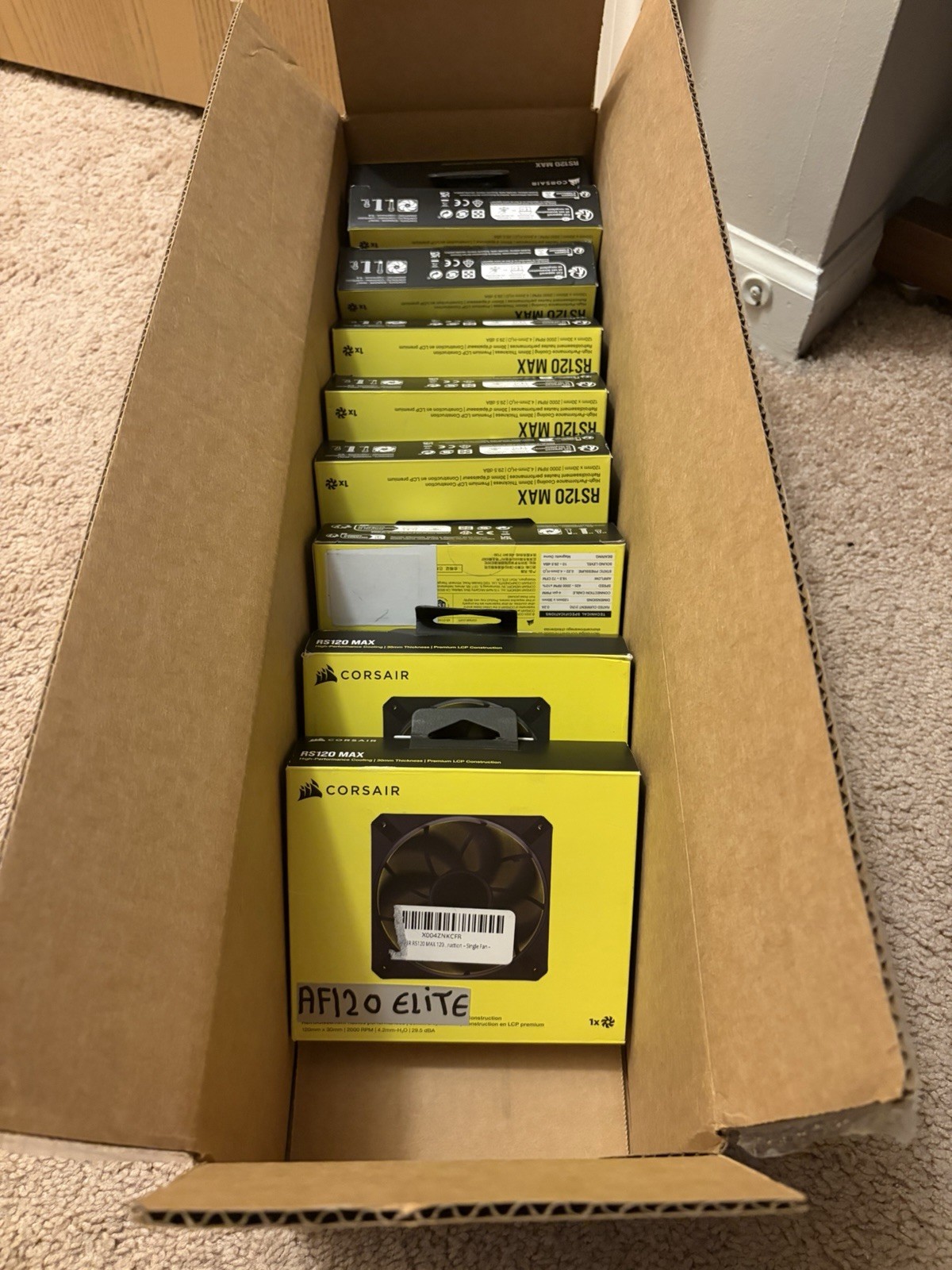 AF120 ELITE High-Performance 120mm PWM Fluid Dynamic Bearing Fan ( x 9 Pack )