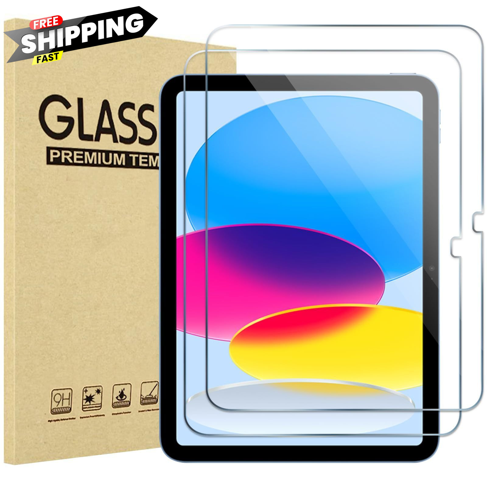 ProCase 2 Pcs Screen Protector for iPad A16 2025 2 Count (Pack of 1), Clear