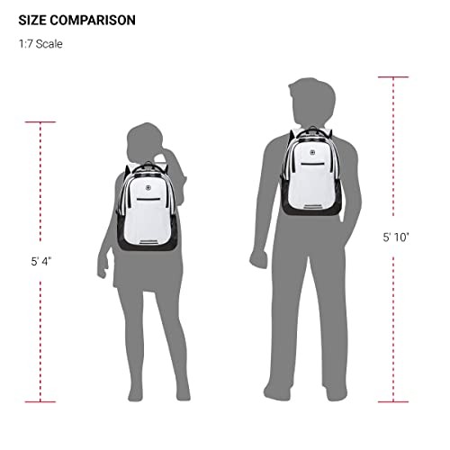 SwissGear Cecil 5505 Laptop Backpack, Fits 16 Inch Laptop, White Tarpaulin