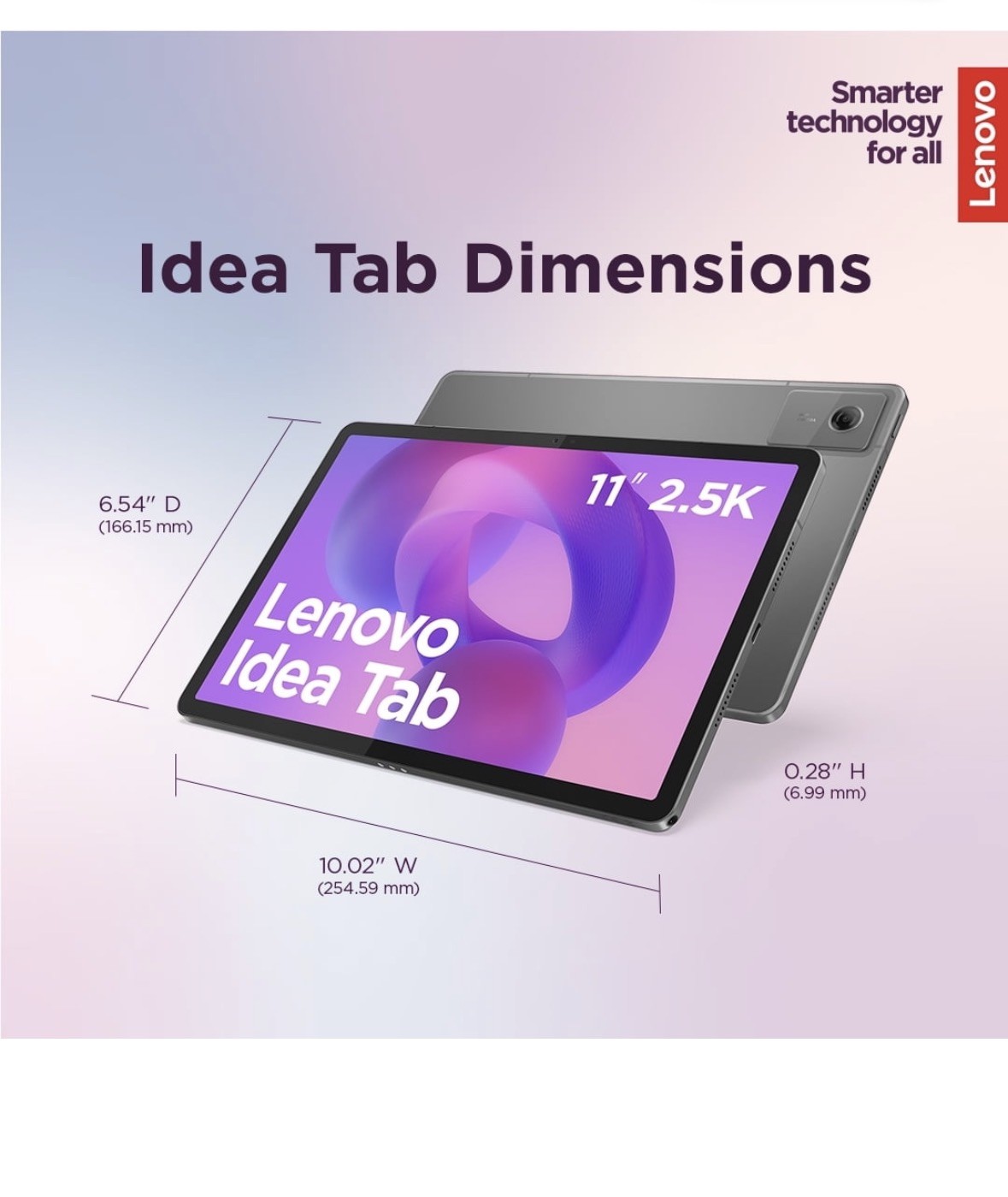 Lenovo Idea Tab 11″ 2.5K IPS Android Tablet 8GB RAM 128GB UFS