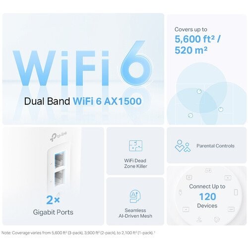 ✅ TP-Link Deco X25 AX1800 Dual-Band Mesh Wi-Fi 6 System – 1 Pack ✅