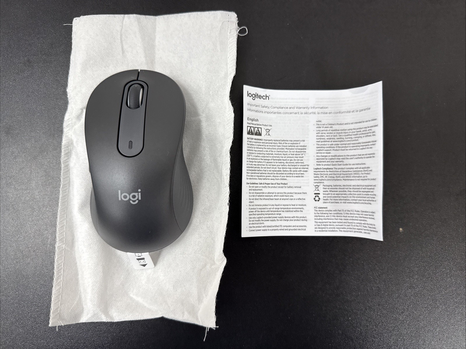 Logitech Signature M650L Full Size Wireless Scroll Mouse Silent Click Unifying