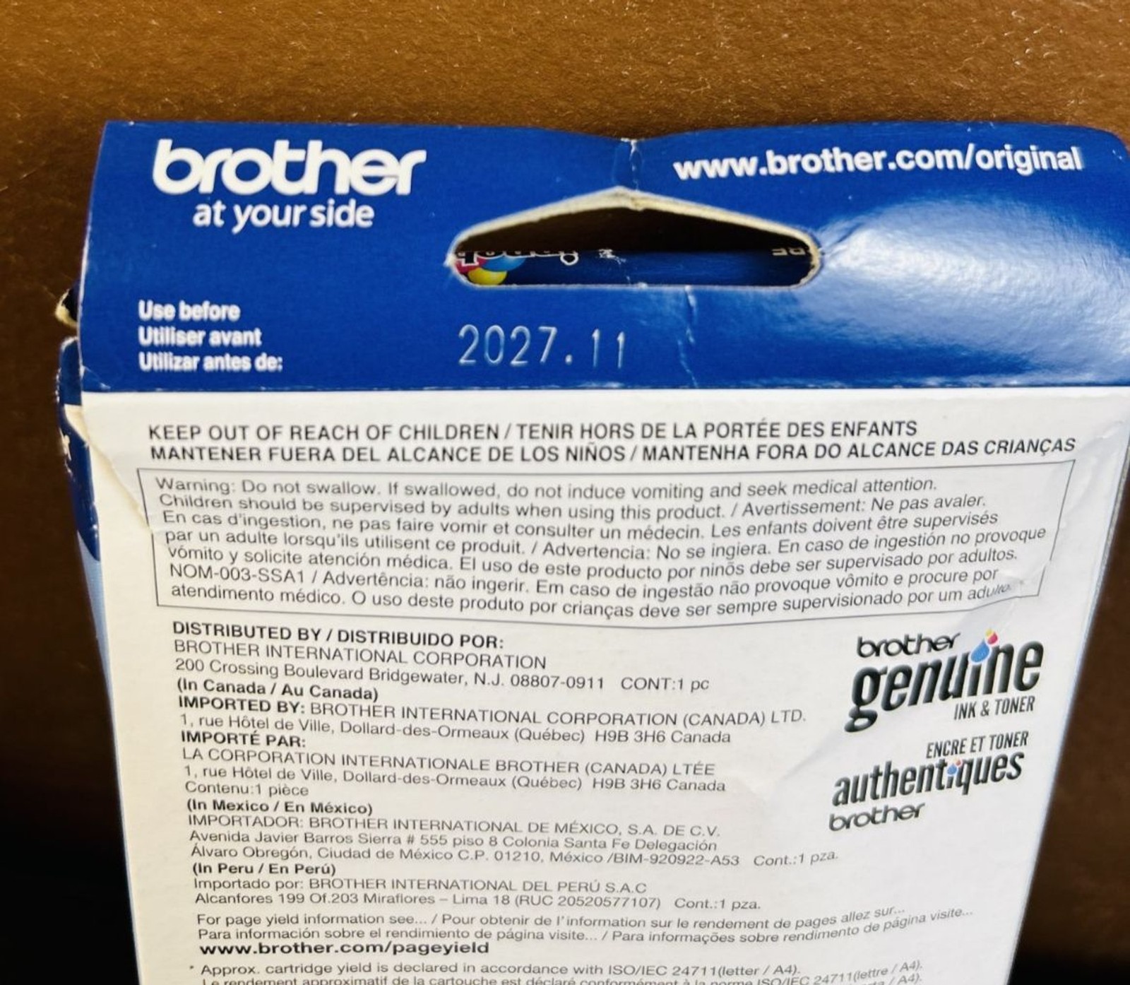 GENUINE Brother LC203BK Black High Yield Ink Cartridge Expires 11/2027 Open Box