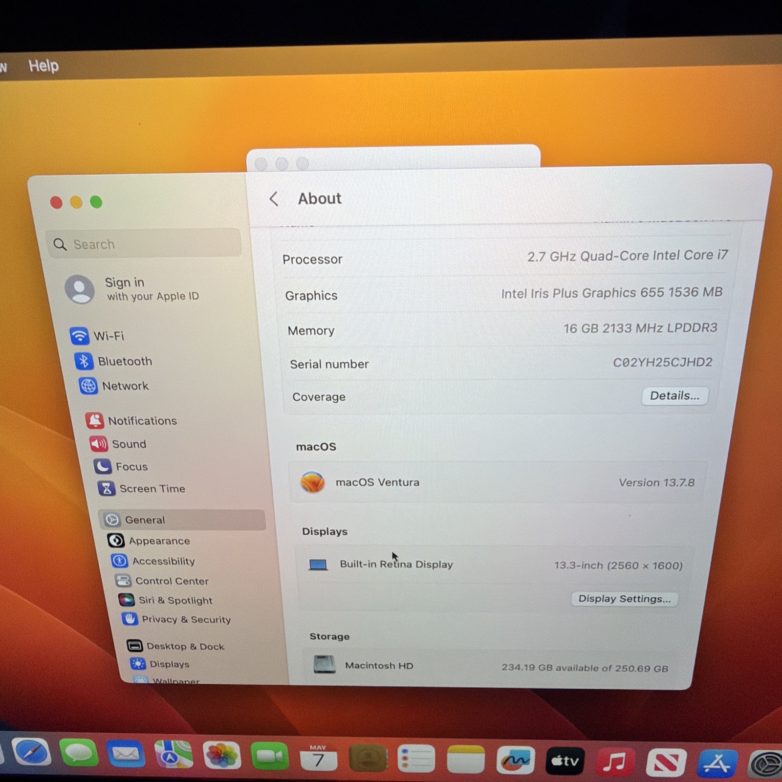 Apple MacBook Pro A1989 2018 i7 16GB RAM 256GB SSD 13″ Space Gray-Touch Bar NICE