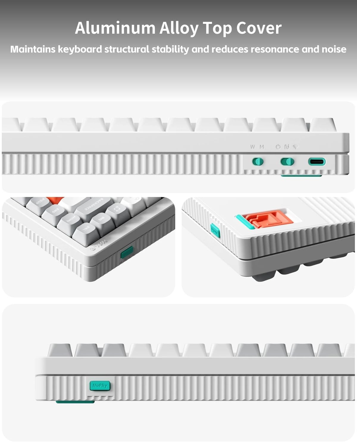 NuPhy Halo V2 IO Wireless Mechanical Keyboard with PBT Keycaps,Hot Swappable …