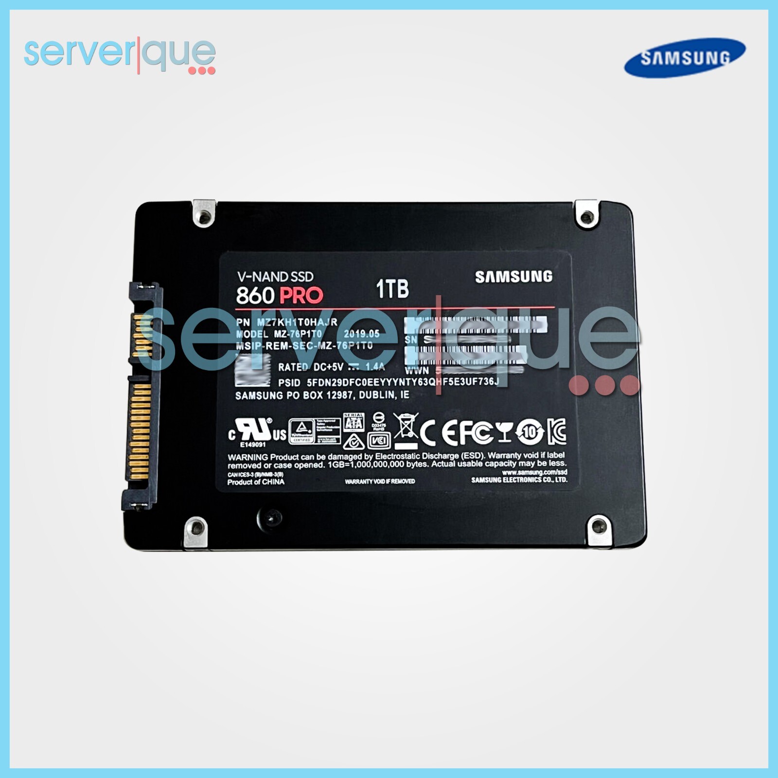 MZ-76P1T0 Samsung 860 PRO Series 1TB SATA 2.5″ Solid State Drive MZ7KH1T0HAJR