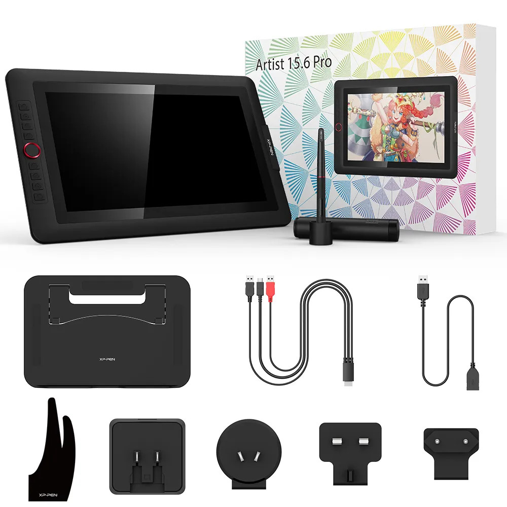 XP-Pen Artist 15.6 Pro Graphics Drawing Tablet Used 60° Tilt 8192 Open Box