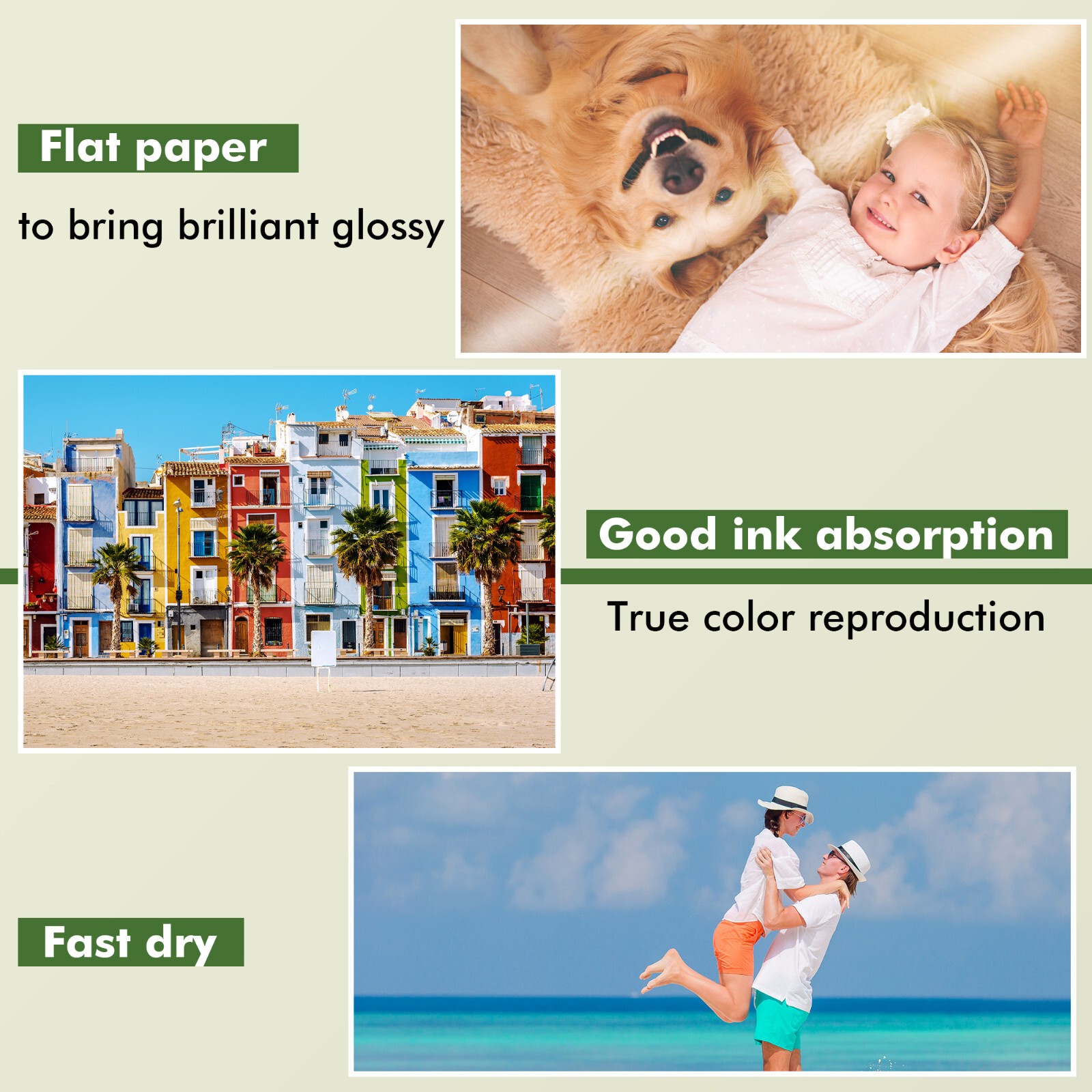 Lot 50-300 Double Sided Glossy Photo Printer Paper 8.5×11 32lb Brochure Inkjet