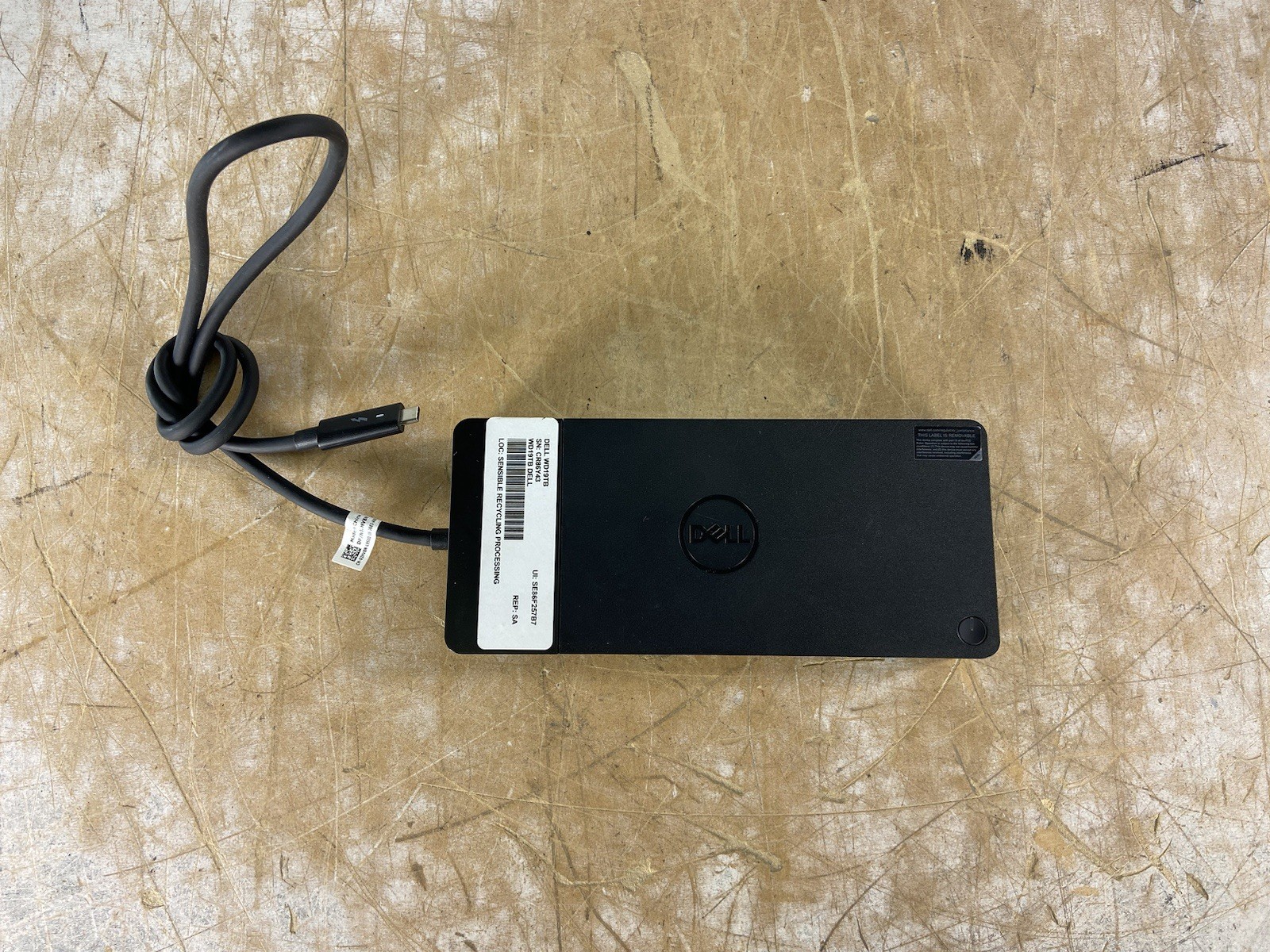 DELL WD19TB K20A K20A001 DOCKING STATION W/ 180W POWER SUPPLY