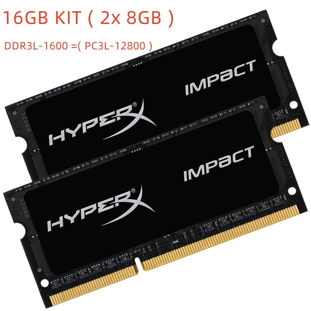 Impact DDR3L 8GB 1600MHz 16GB (2x 8GB) PC3L-12800S Laptop Memory RAM
