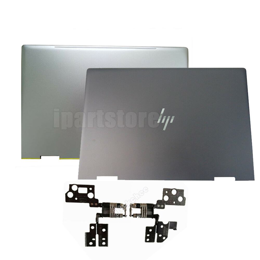 New Silver Black For HP Envy X360 15-BP 15M-BP Rear Back Cover Top Case & Hinges