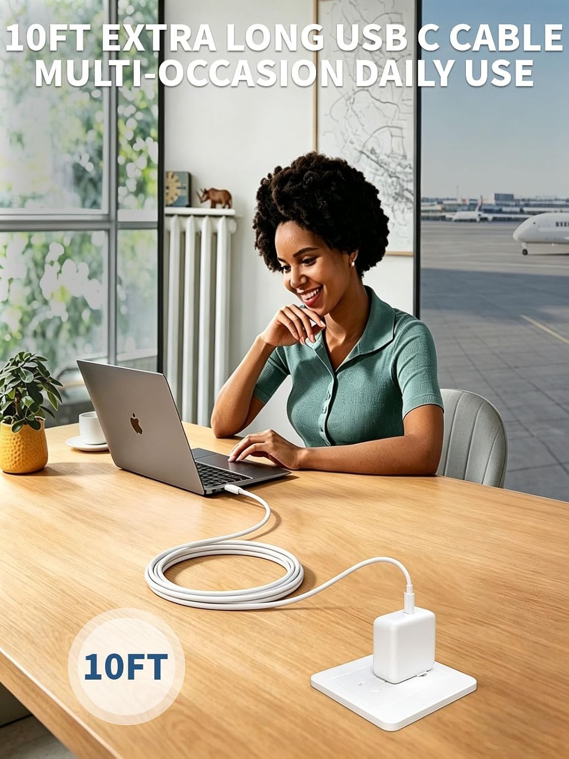 Apple 30W USB-C Power Adapter & 10FT Cable – Fast Charge Your MacBook & iPhone