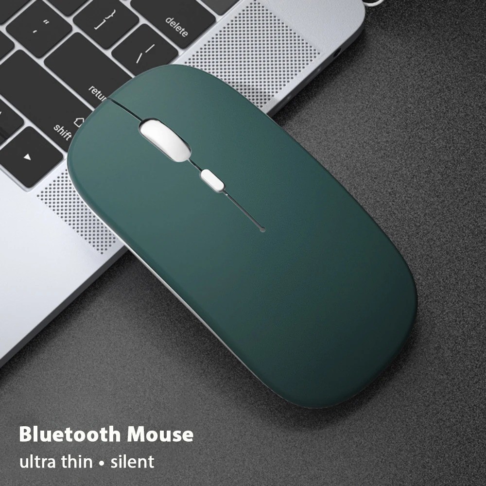 Silent Bluetooth Wireless Mouse Rechargeable Slim Optical Mice for iPad Laptop