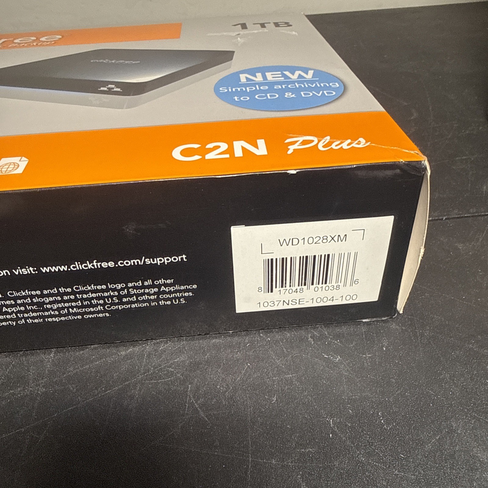 ClickFree Automatic Backup 1TB Model C2N Plus Model#WD1028XM New In Box