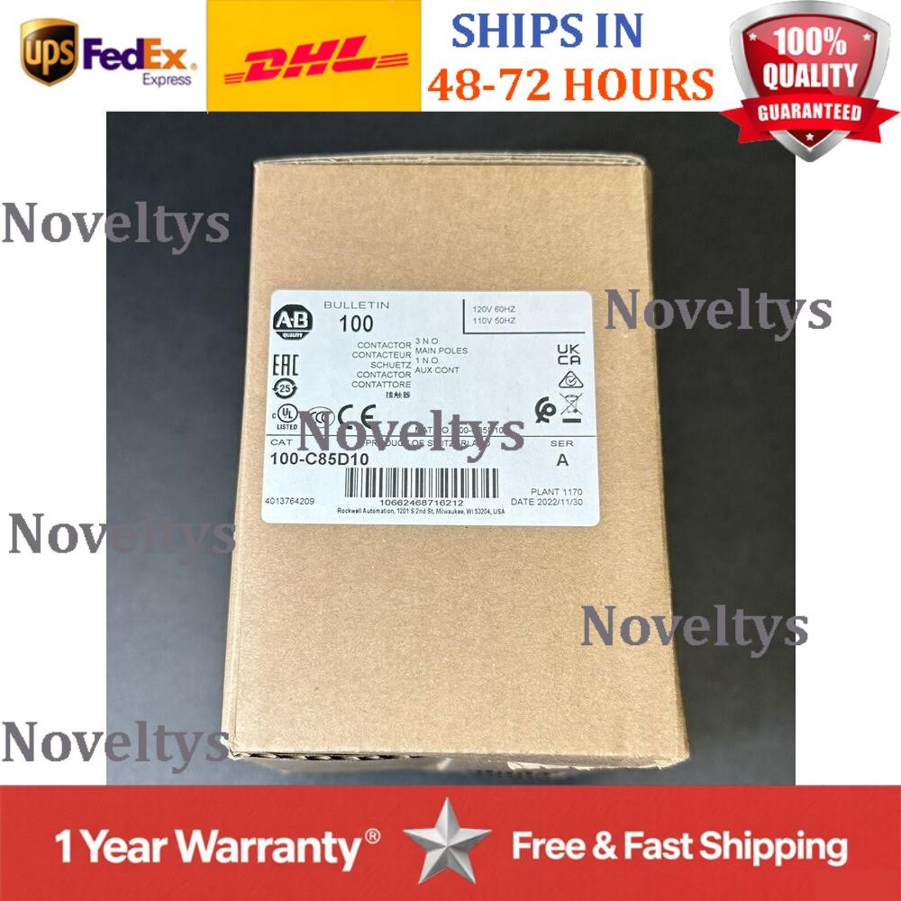 Allen Bradley 100-C85D10 3P 85A 120V Contactor New In Box 100C85D10 US Free Tax