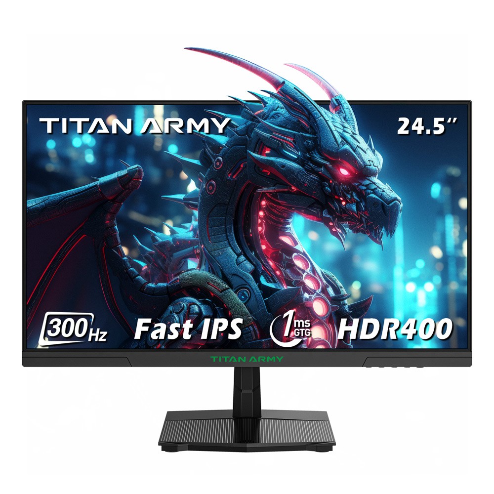 TITAN 24.5in Flat Gaming Monitor 16:9 FHD Gaming PC 300Hz 1920×1080 Monitors