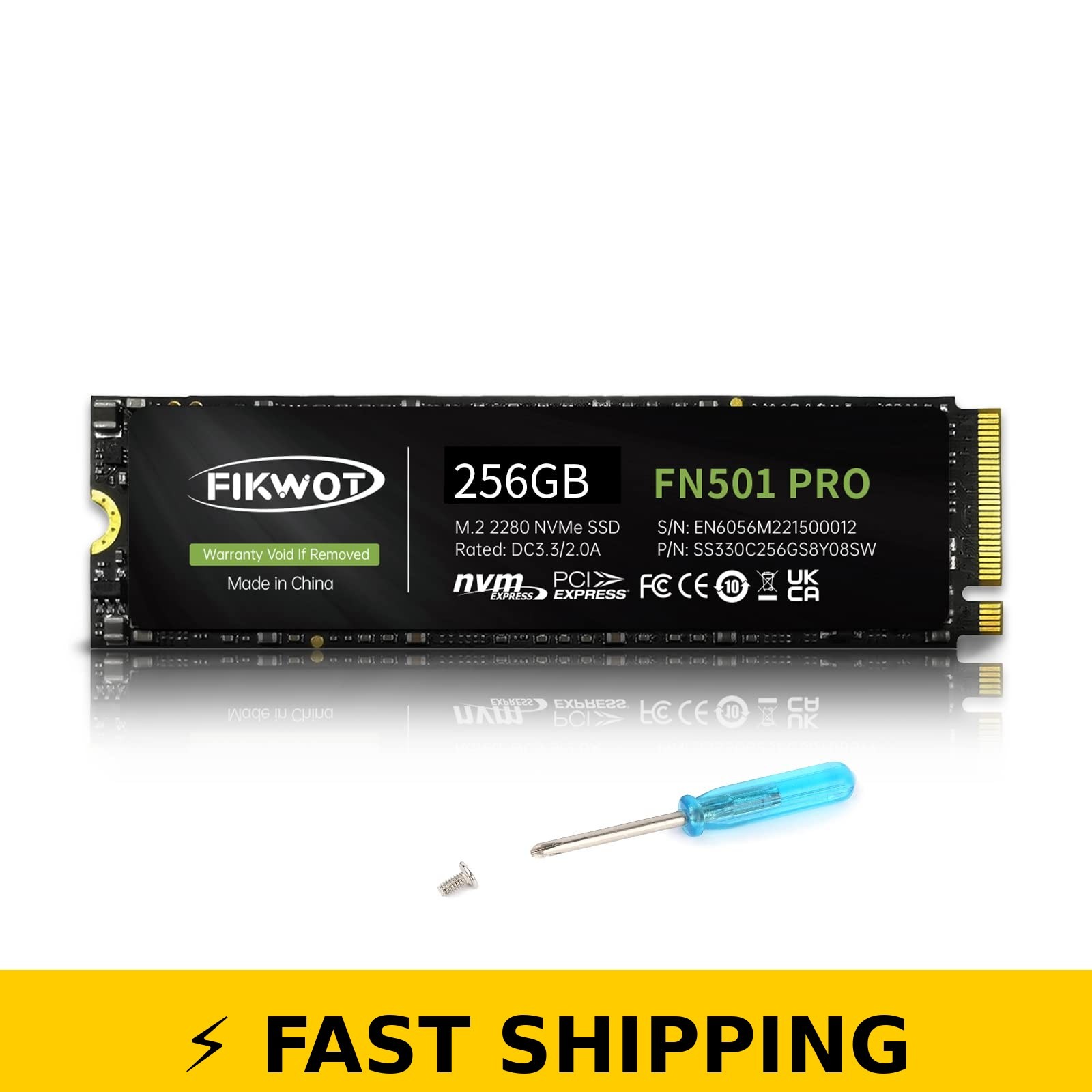Fikwot FN501 Pro 256GB NVMe SSD – M.2 PCIe Gen3 Internal Drive
