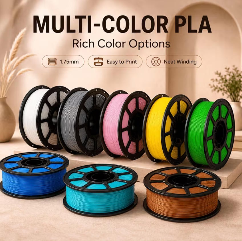 Upgraded Hyper 40-300mm/s PLA/PETG/Silk 3D Filament 1KG 1.75mm Filament LOT