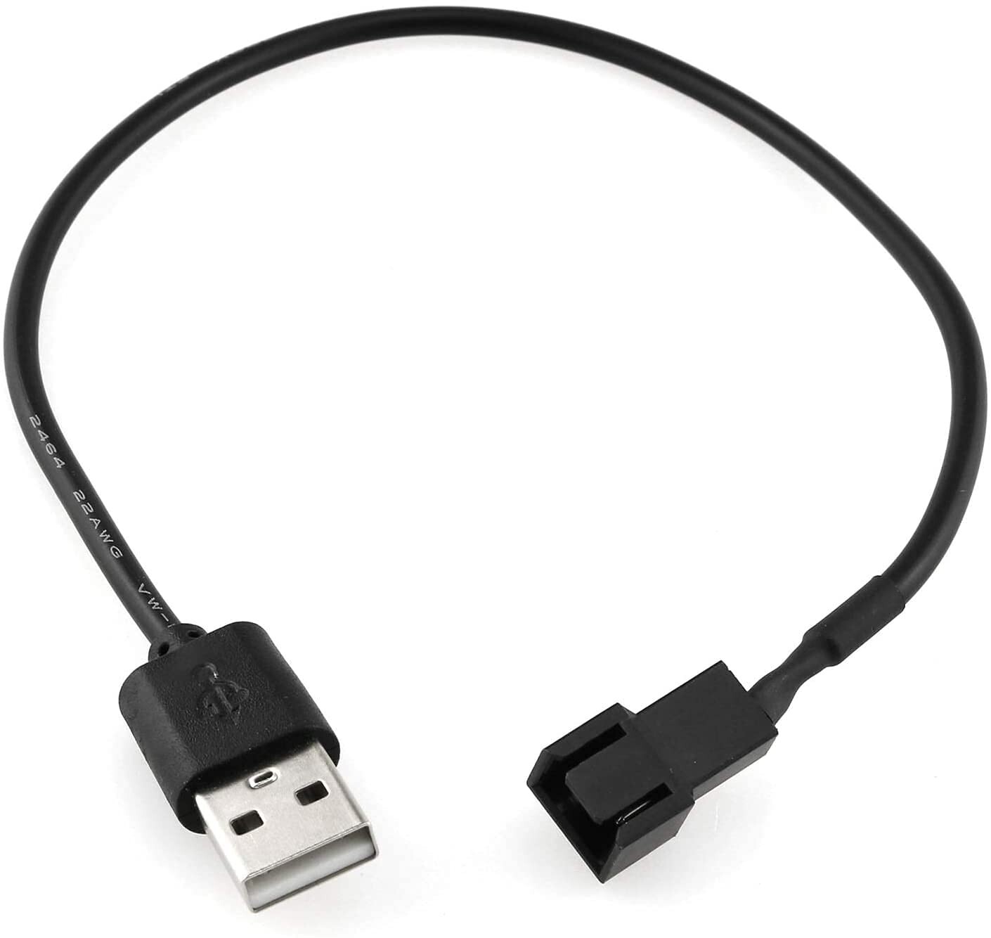 6pcs Usb To 3pin/4pin Pwm 5v Usb Sleeve Fan Power Adapter Cable Usb To 3pin/4pin