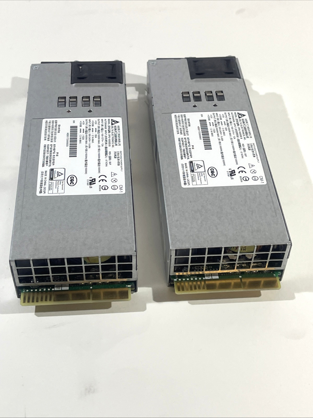 LOT OF 2 Delta DPS-1600EB B 1600W Max Switching Server Power Supply