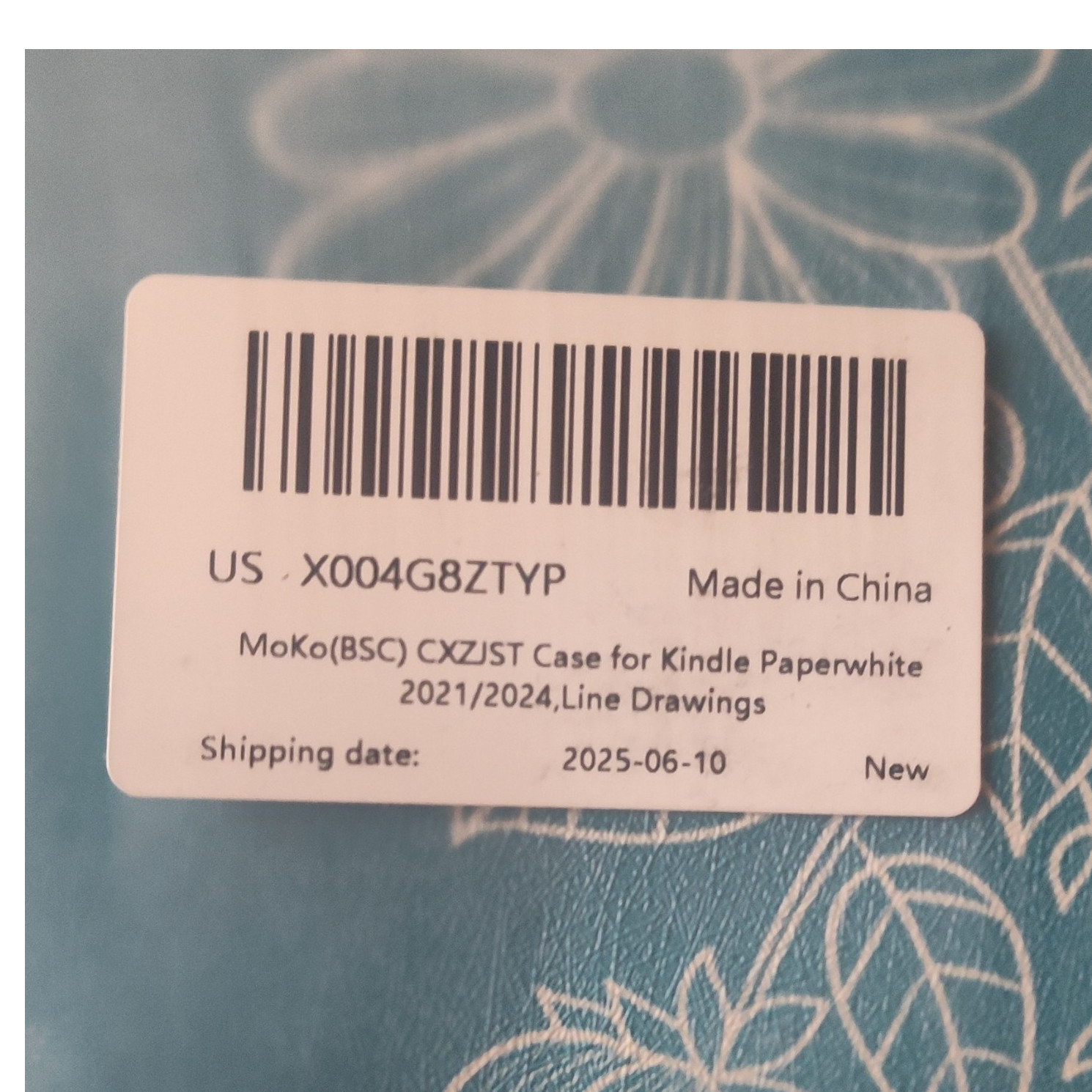 MoKo Magnetic Synthetic Leather Folio Case for Kindle Paperwhite 6.8in Blue