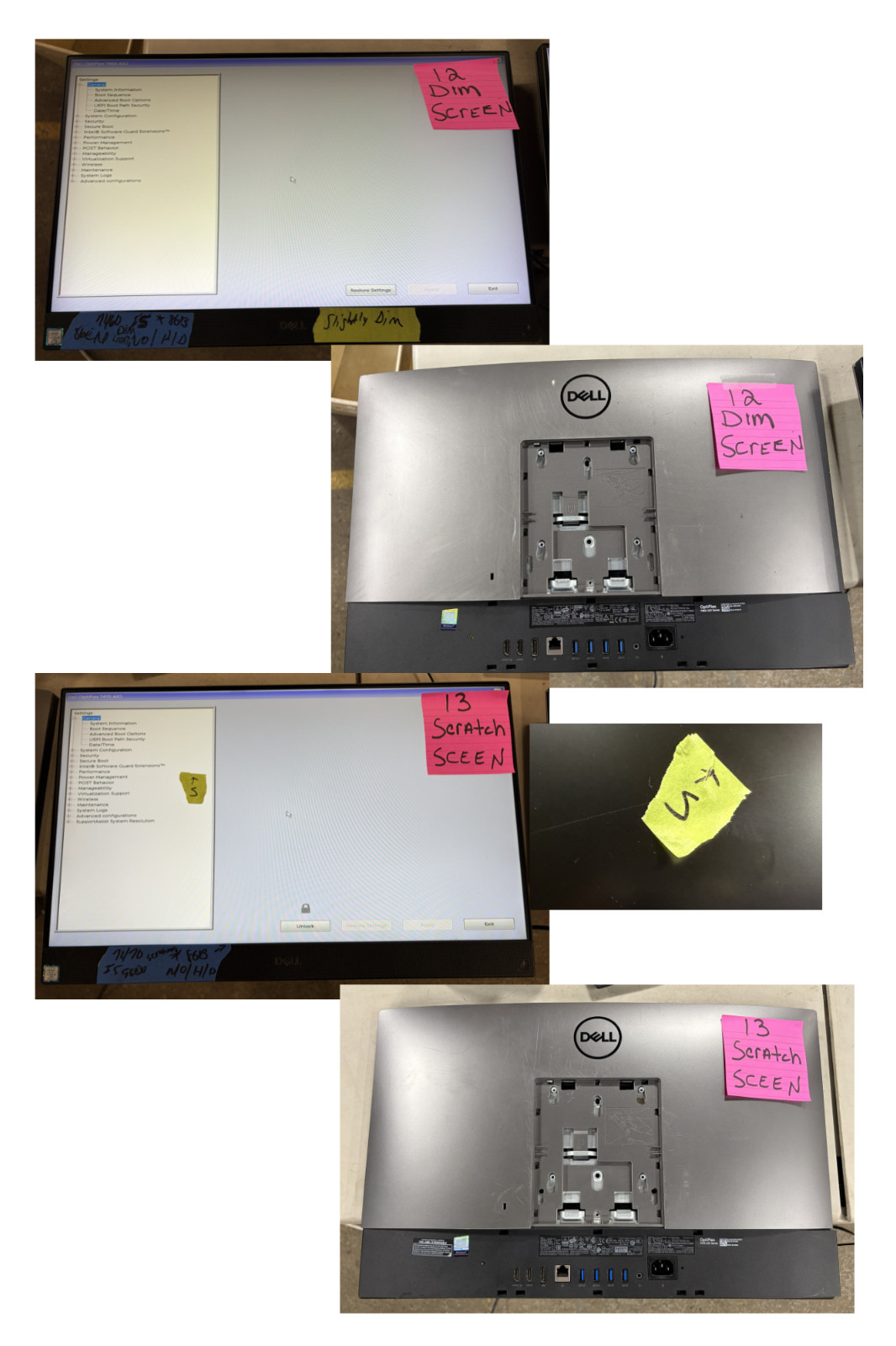 Lot of 27 Dell Optiplex 7460/70/80/90 AIO 8GB RAM i5 8th, 9th, 10th Gen No HDD