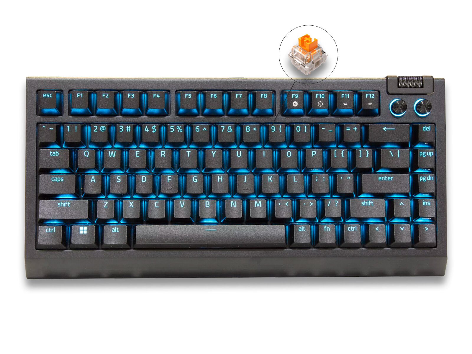 Razer BlackWidow V4 75% Mechanical Gaming Keyboard -Orange tactile Switches