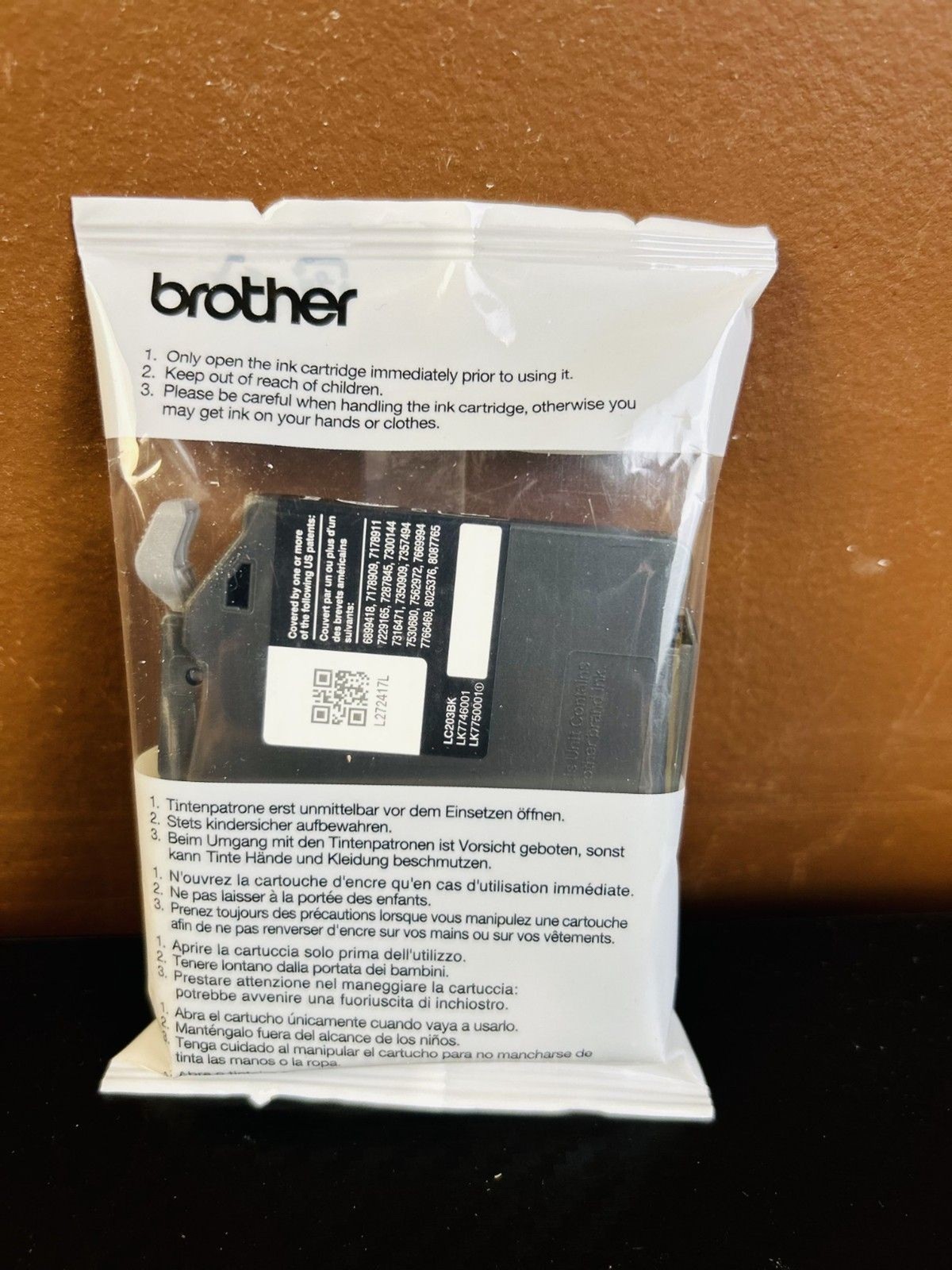 GENUINE Brother LC203BK Black High Yield Ink Cartridge Expires 11/2027 Open Box