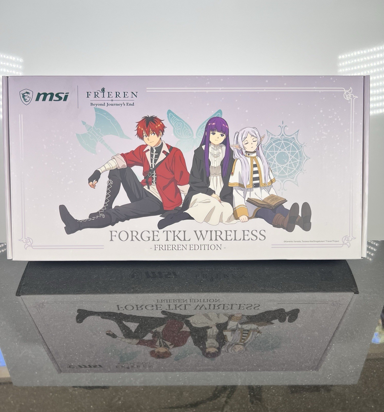 MSI Forge TKL Wireless Mechanical Keyboard Frieren Edition Anime Gaming Gear Box