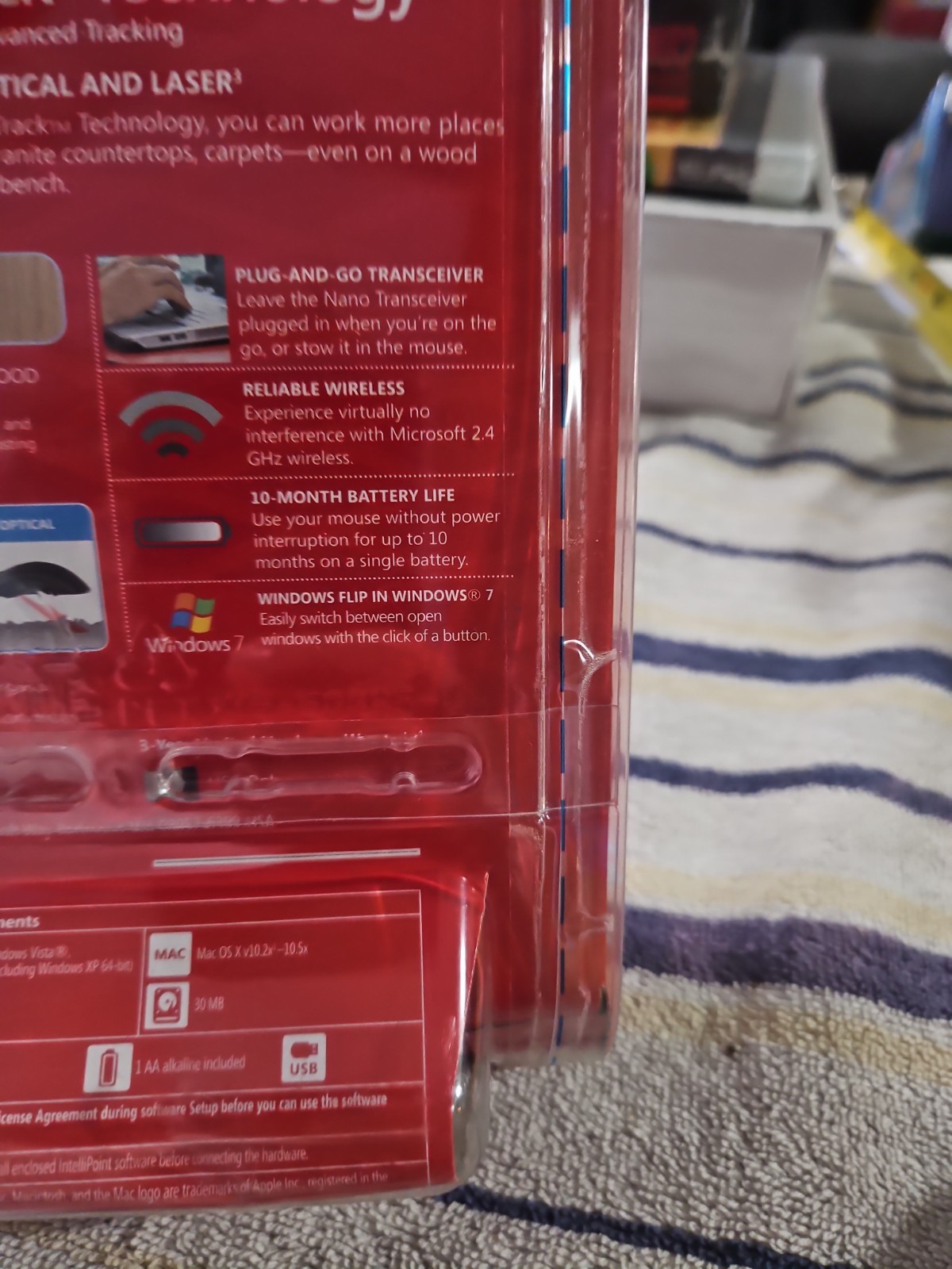 Microsoft Wireless Mobile Mouse 6000 w/BlueTrack 1383 1384 NEW/SEALED