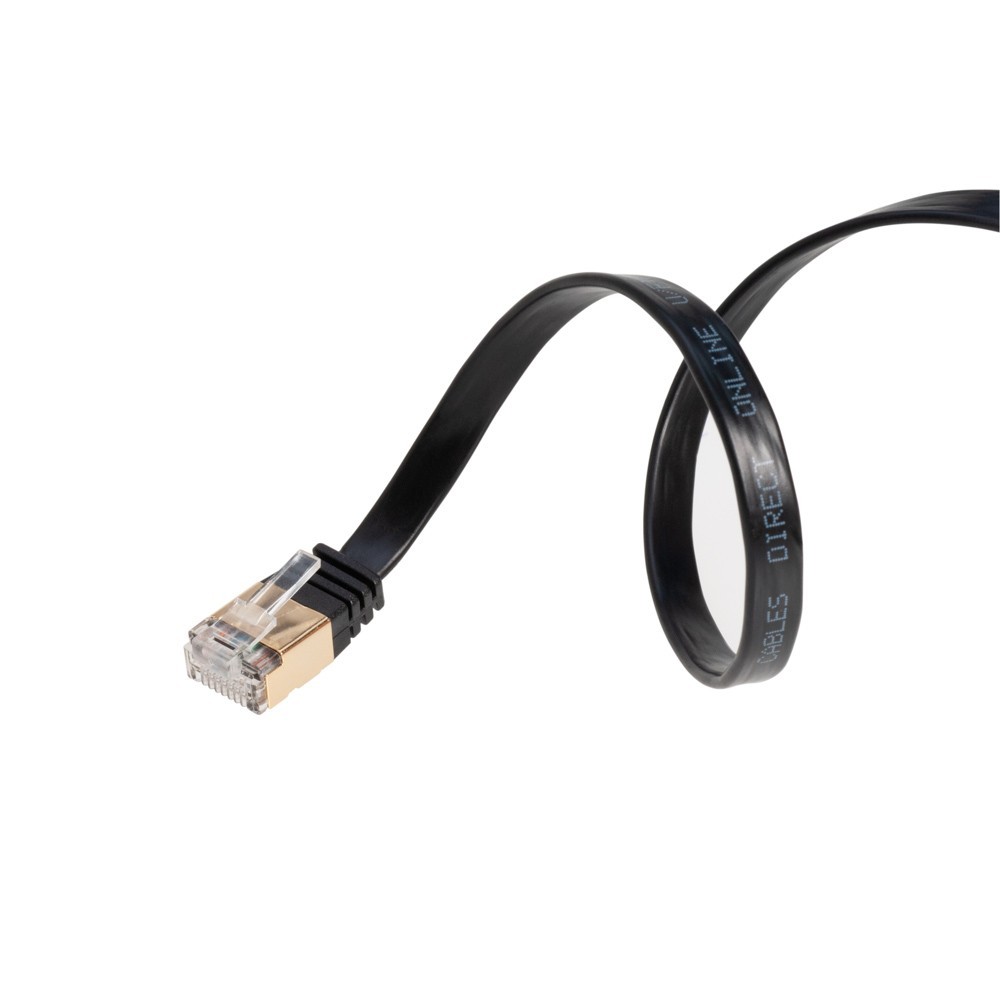 CAT7 Flat Ethernet Cable 10Gbps LAN Network Cord 6 10 20 25 30 50 75 100 Lot
