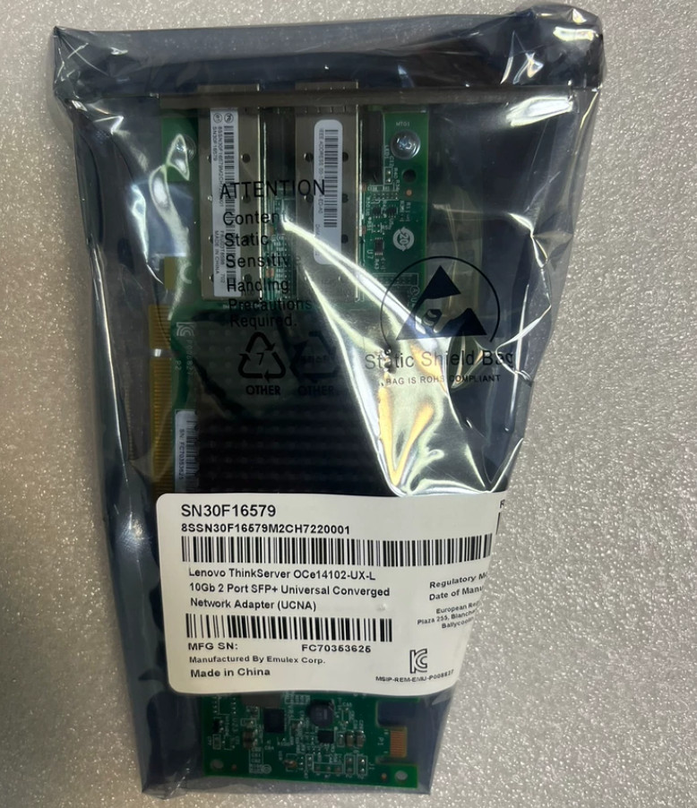 New Lenovo FRU 03T8598 OCE14102-UX PCIe Network Card