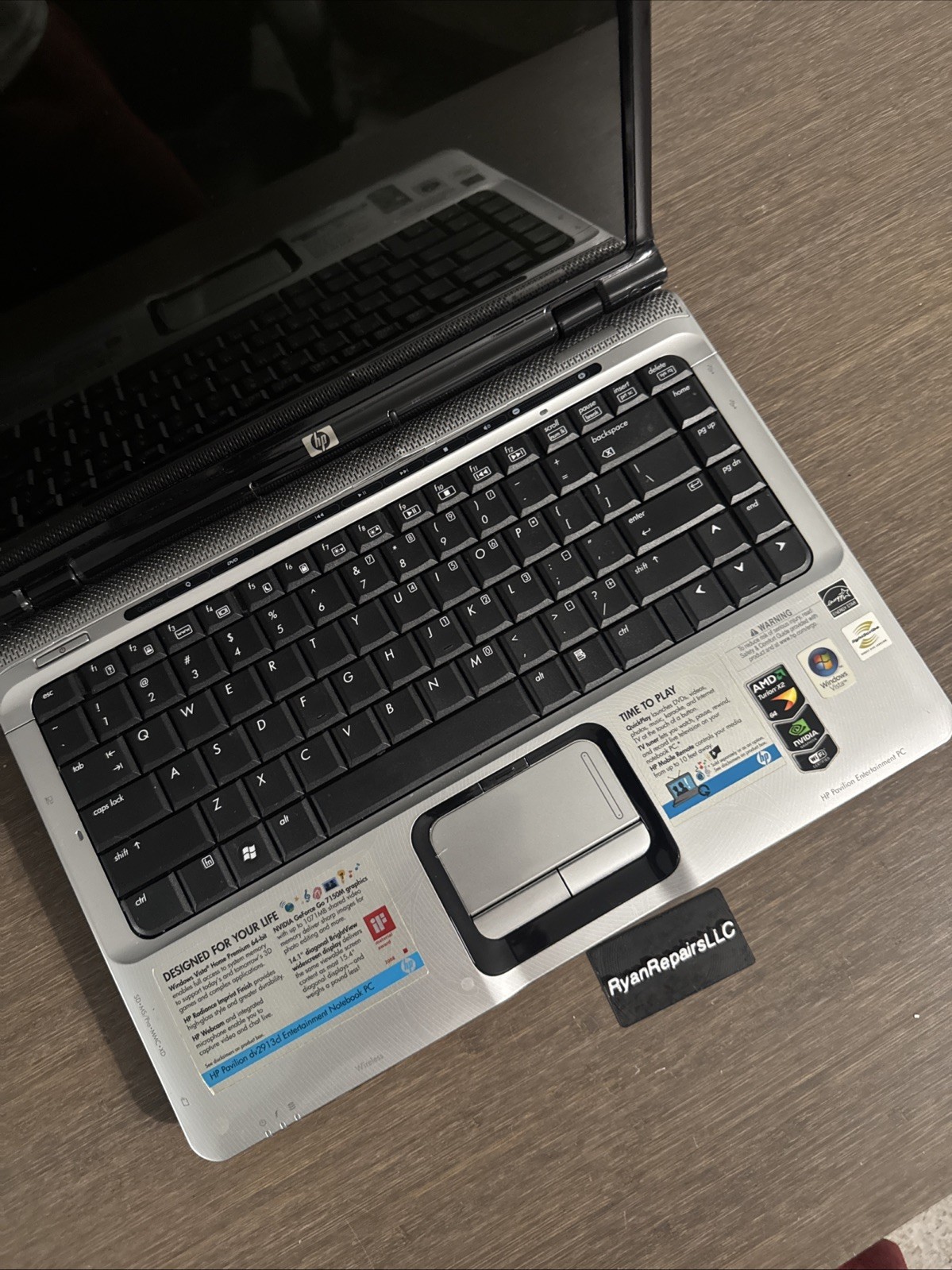 HP Pavilion dv2000 14.1″ Laptop AMD Turion NVIDIA for parts NO HDD READ!