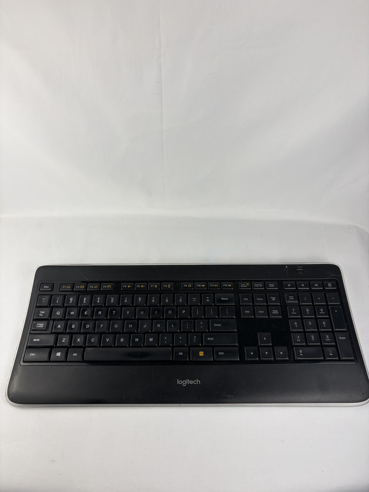Logitech K800 Illuminated Wireless Keyboard Black – No Dongle, Tested