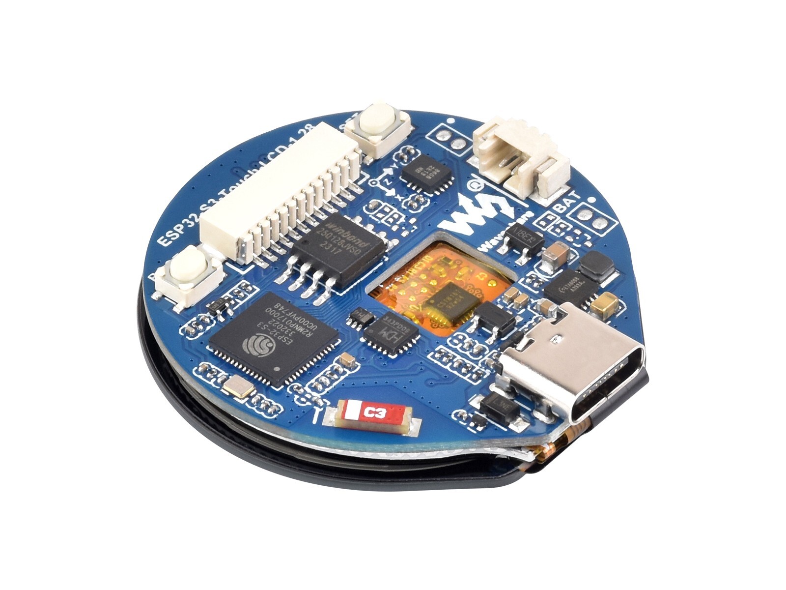 Waveshare ESP32-S3 Development Board, with 1.28inch Round Touch LCD
