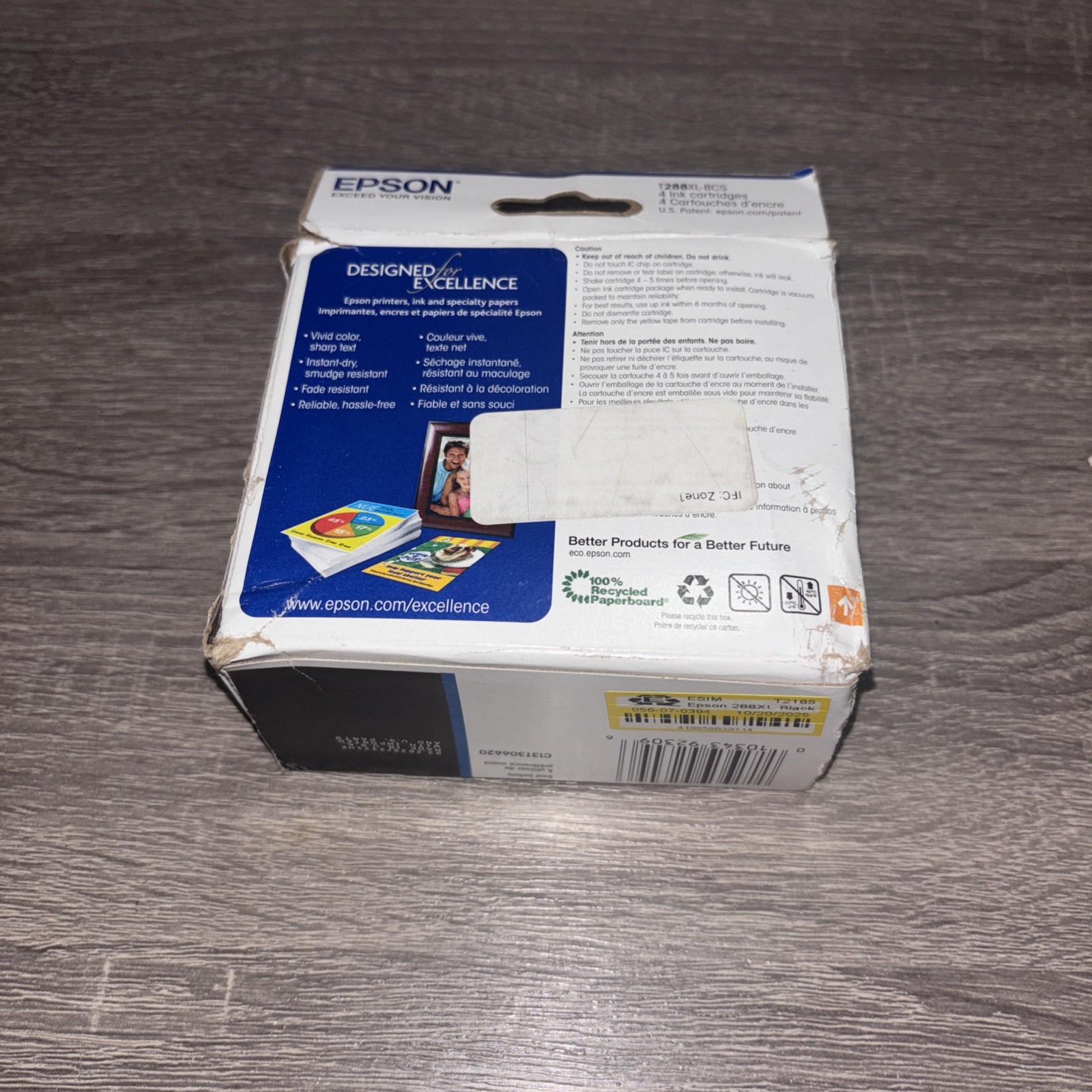Genuine Epson 288XL Black 288 Cyan Magenta Yellow Ink Set 02/2025 Sealed Box