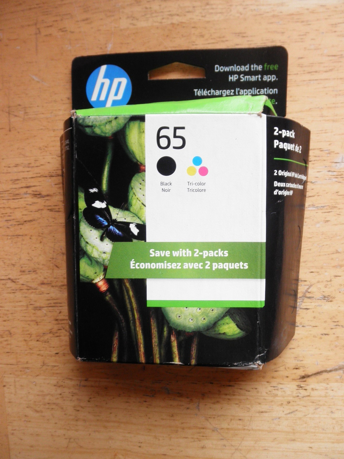 HP 65 2pack Combo Ink Cartridges 65 Black and Color Expired AUG 2024 NOS