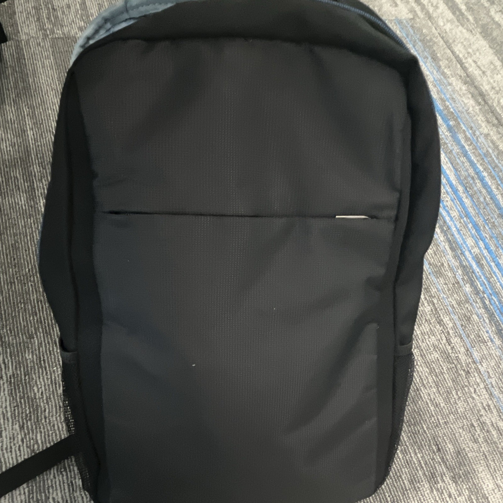Black Solid Laptop Backpack Bag with Padded Interior Laptop Compartment