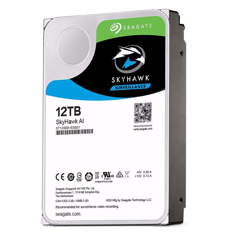 Seagate SkyHawk AI 12TB 7200RPM SATA 6Gb 3.5″ Surveillance HDD ST12000VE001 NEW
