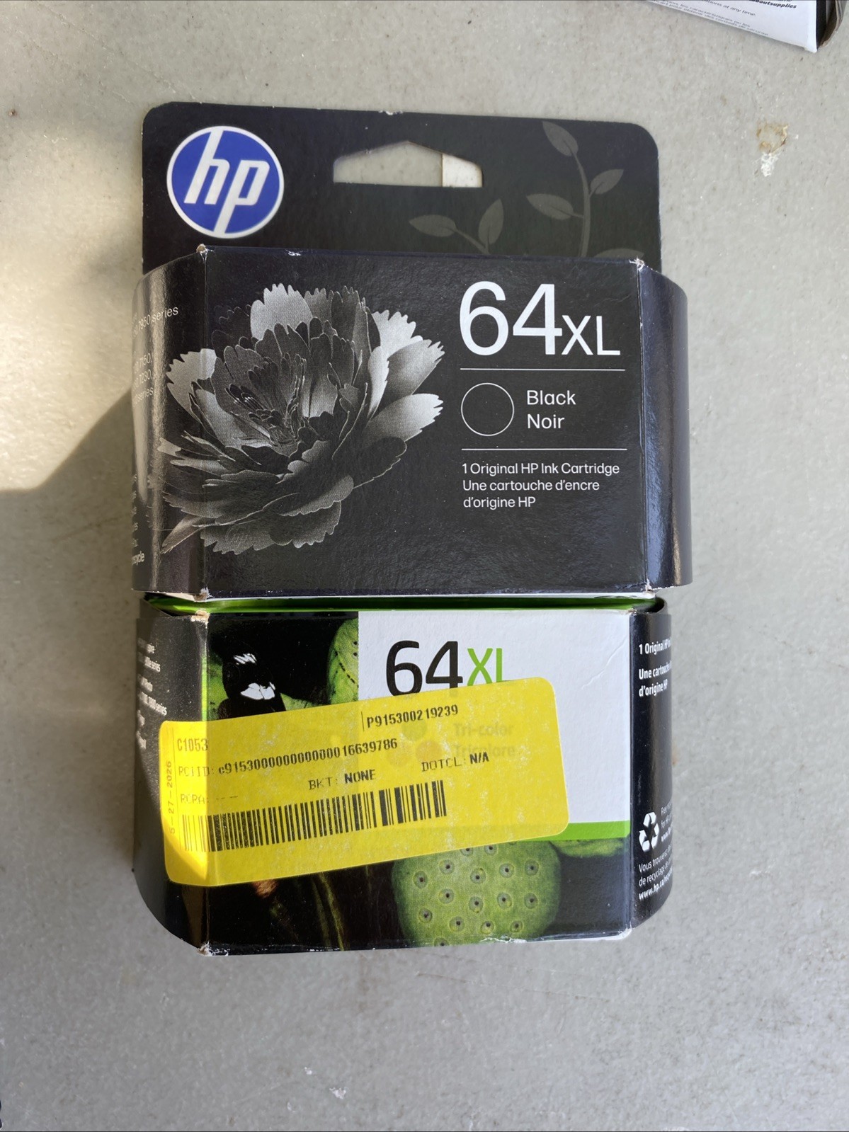 HP 64XL Black And 64 Tricolor Original Genuine Ink Cartridges
