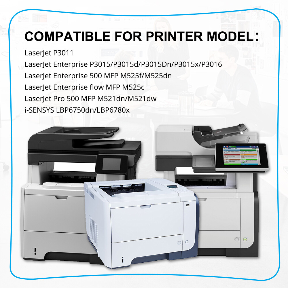 3PK CE255A 55A Toner fits for HP LaserJet Pro P3010 P3011 P3015 P3015DN P3015X