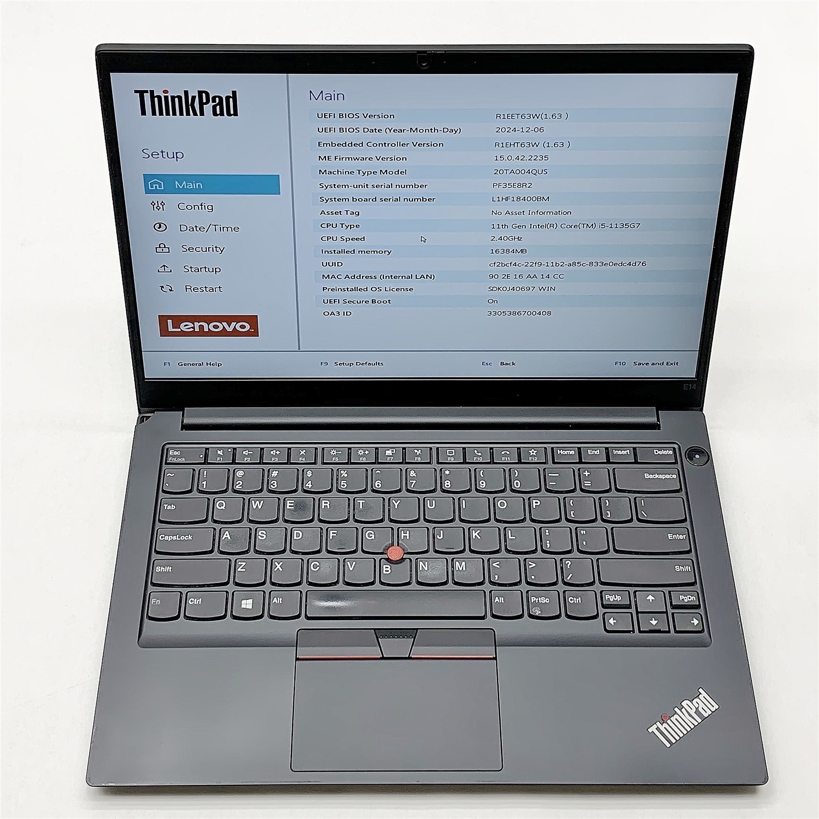Lenovo ThinkPad E14 Laptop Intel Core i5 1135G7 2.40GHZ 14″ FHD 16GB RAM NO HDD
