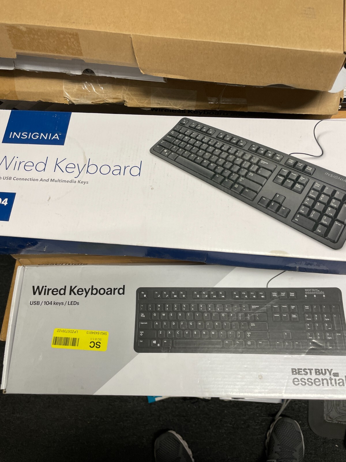 Lot of 6 Lenovo Insignia best buyer wired keyboard for PC Laptop black