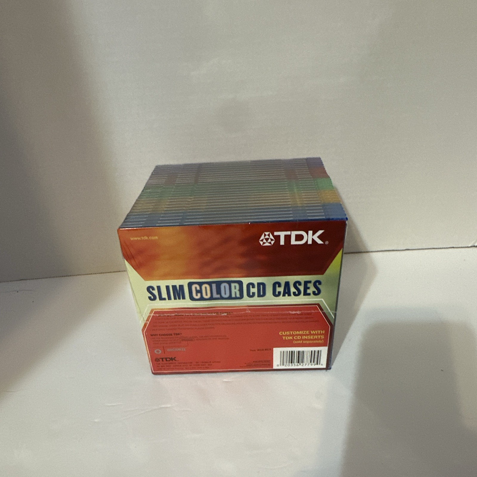 TDK 25 Pack Slimline Jewel Case for CD, Multicolor Slim CD Cases