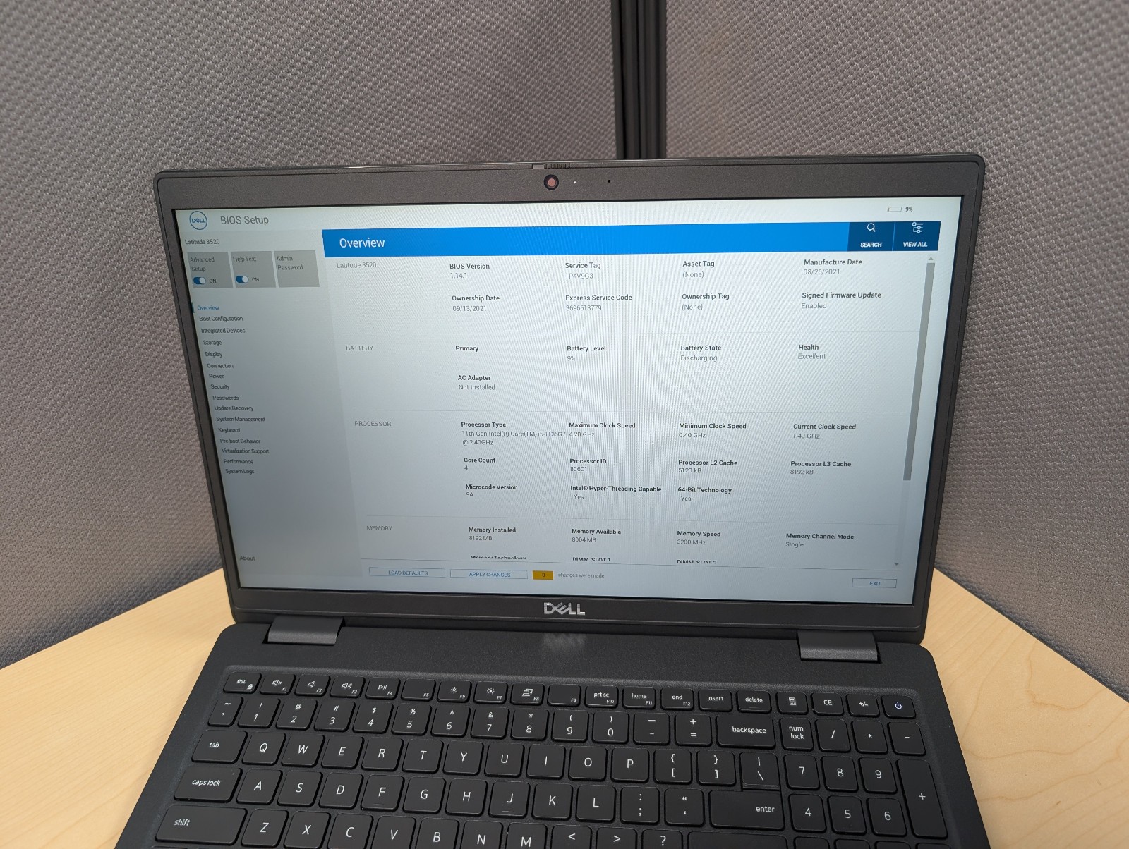 Dell Latitude 3520 i5-1135G7 8GB Ram, No SSD