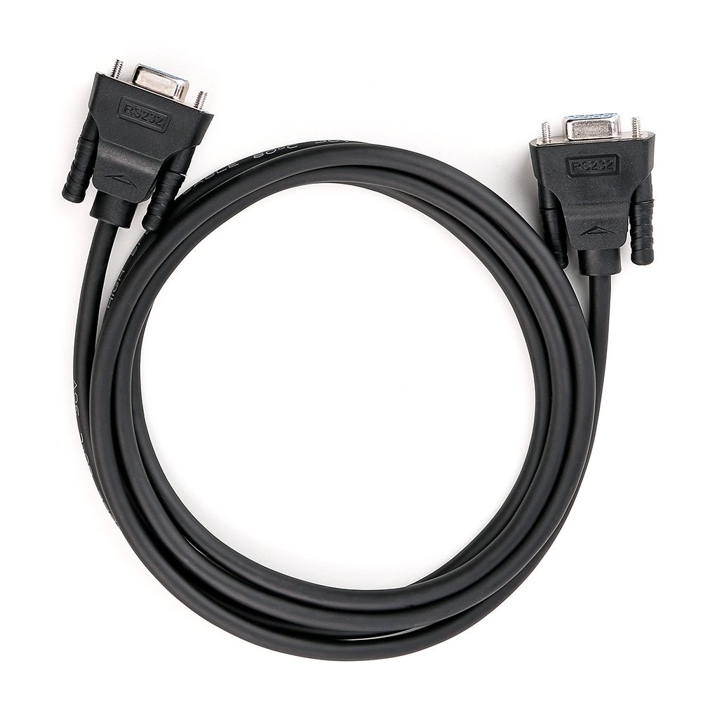 6ft 2m RS232 Serial Cable Female To Female 9 Pin Straight Through Black